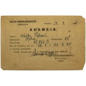 Biglietto d'addio all'Hauptmann Walter Petschl dal Pionier-Bataillon 142